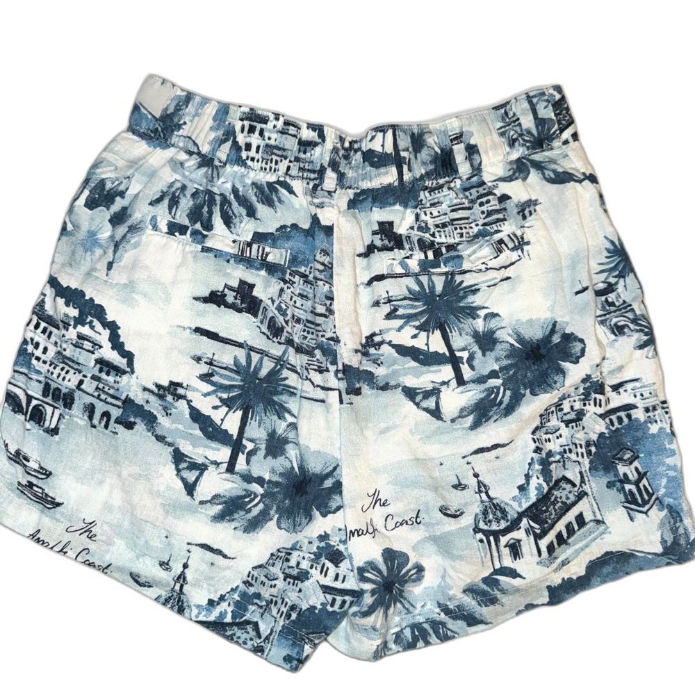 2/$20 Cynthia Rowley Linen Rayon Lightweight Amalfi Coast Print Shorts
